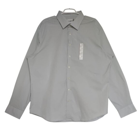 Goodfellow & Co. Men's Light Blue Gray Button-Down Shirt, Size XXL, NWT. - Picture 2 of 10
